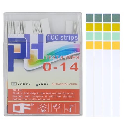XPEX 100 PCS boîte de 100 feuilles de papier de test acide et basique (PH 0 à 14), bandelette urinaire,papier ph,produit de qualité supérieure, grande zone de test, test de l'eau,test de nitrate