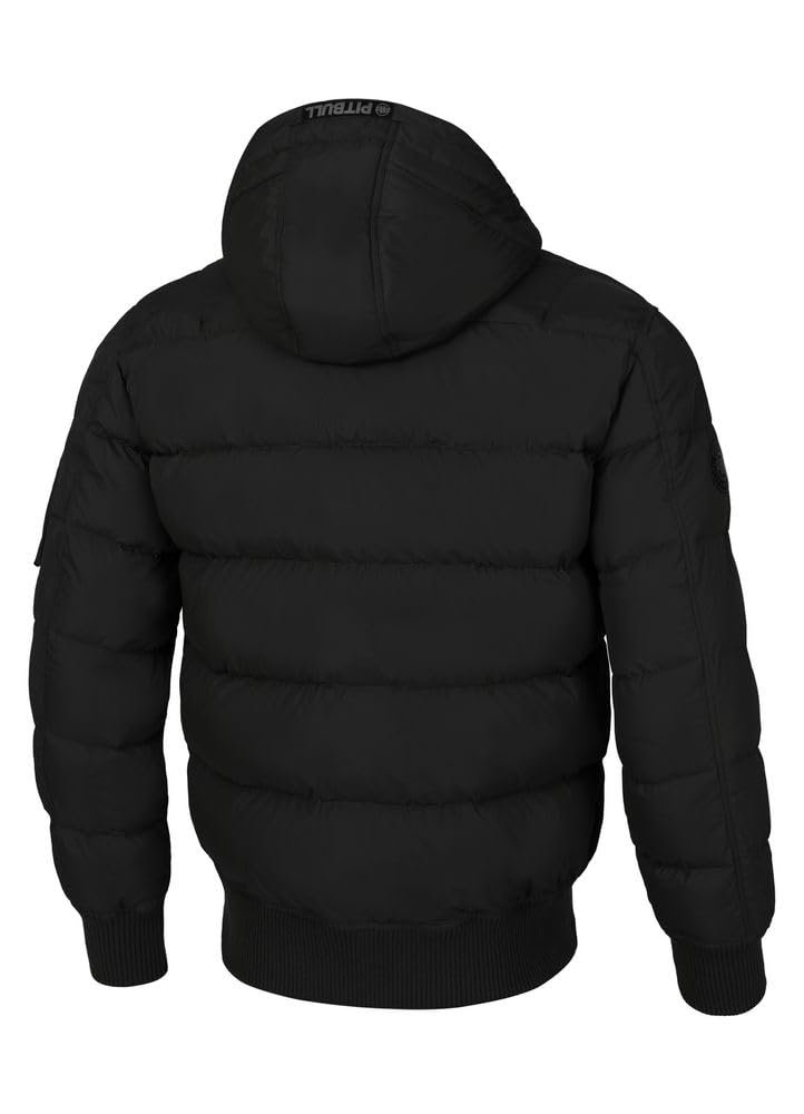 PITBULL - Winterjacke Herren mit Steppung Gopher, Jacke Herren mit Kapuze, Männer Steppjacke, Bequeme Windjacke, Windbreaker mit Reißverschluss, Jacke Winter