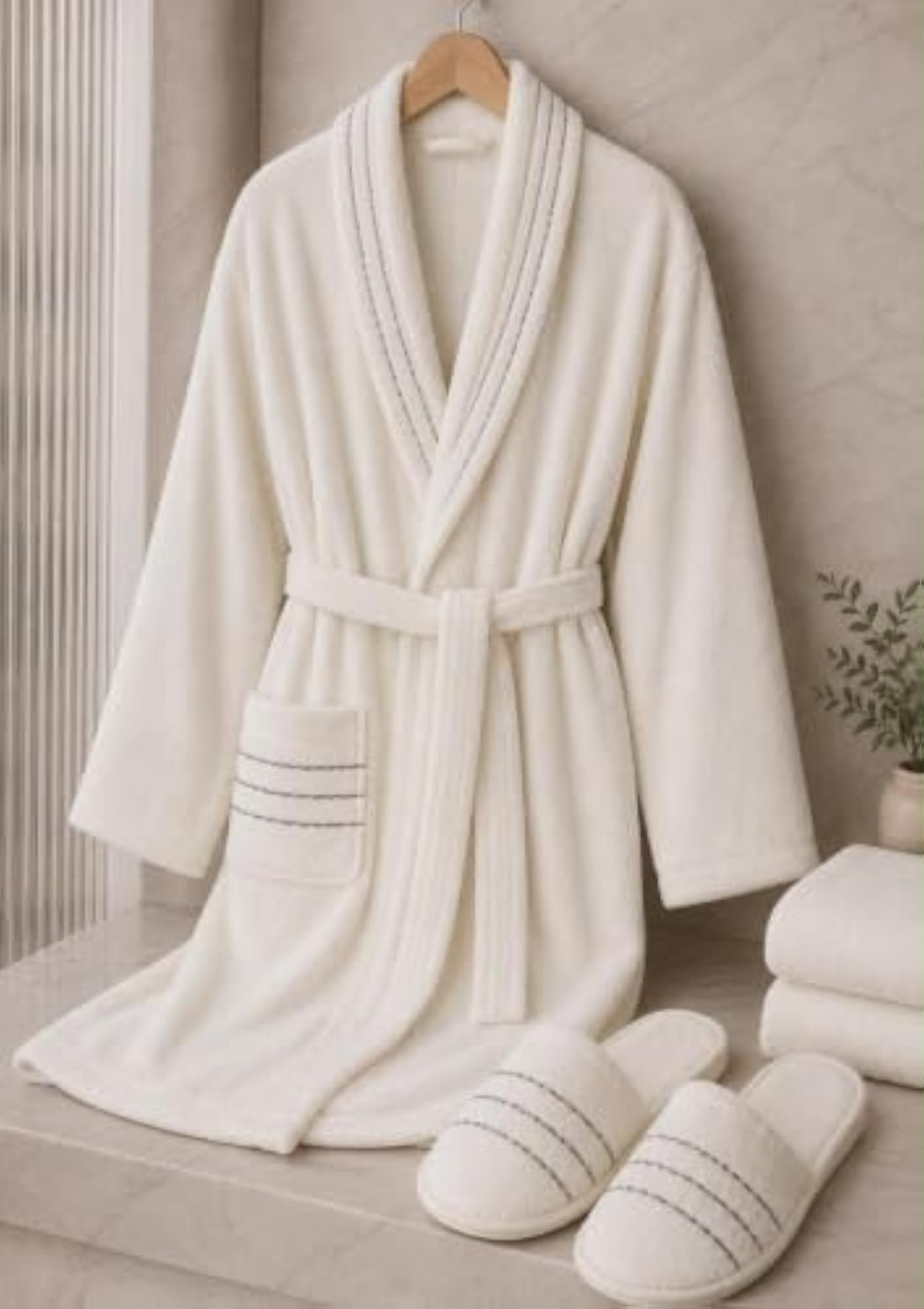 Premium 4-Piece Luxury Bathrobe Set for Men & Women