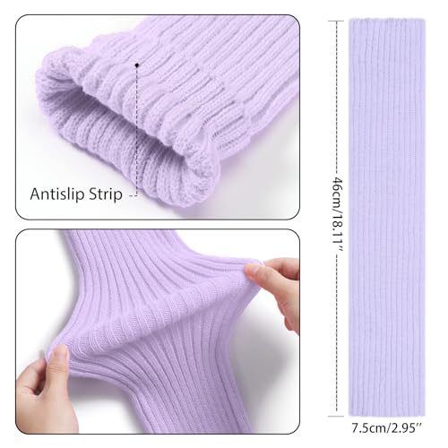 Image of Pleneal Leg Warmers for Women 80s Y2k, Ribbed Knit Long Socks LegWarmer