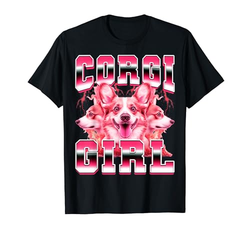 Corgi Girl Dog 90s �u�[�c���b�O�X�^�C�� T�V���c