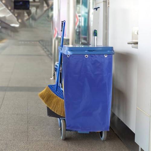 Bolsa de limpieza azul de tela gruesa SHINEOFI con ganchos para carro comercial 6