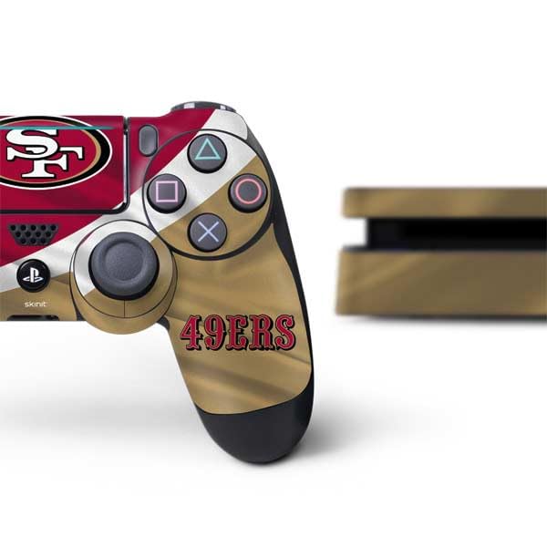Skinit Decal Gaming Skin Compatible with PS4 Slim Bundle - Officially Licensed NFL San Francisco 49ers Design