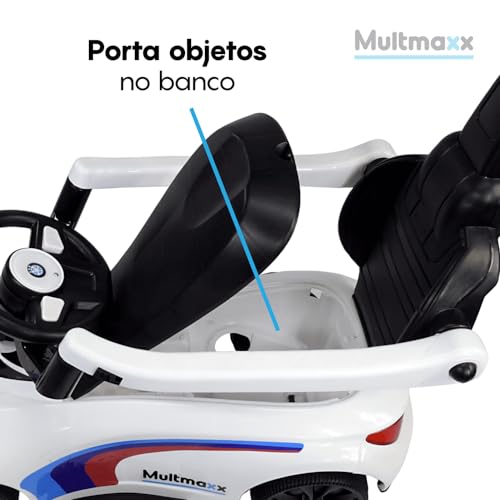 Carrinho de Passeio Quadriciclo Infantil com Empurrador Multmaxx (Branco)