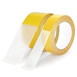 Pinsit Cinta de tela de doble cara resistente, 1 pulgada x 66 pies, cinta adhesiva transparente fuerte para ropa, cinta adhesiva de doble cara, adhesivo de pared fuerte con malla de fibra de vidrio