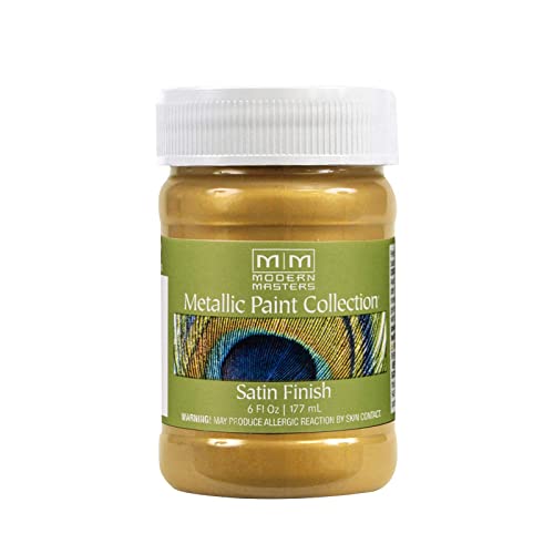 6 oz Modern Masters ME701 Rich Gold Metallic Paint Collection Water-Based Decorative Metallic Paint