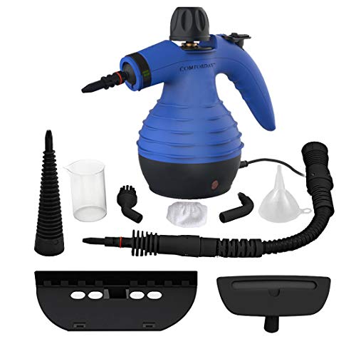 Comforday Steamer- Steamer Multi Purpose Carpet High Pressure Chemical Free Steamer with 9-Piece Accessories, Perfect for Stain Removal, Curtains, Car Seats,Floor,Window Cleaning (Blue).