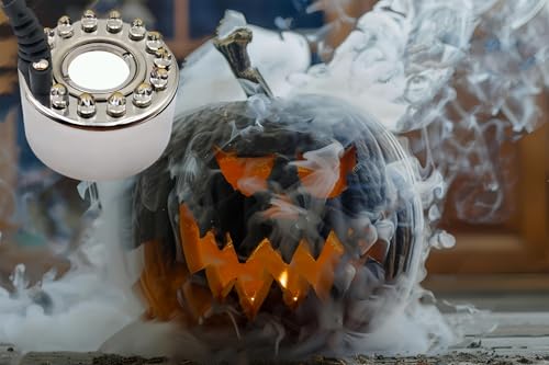Image of Ultrasonic Mist Maker,Halloween Mist Maker 2 Atomizer Heads Provide Greater Mist Volume for Water Fountain Pond Halloween Party and Rockery Fish Tank Vase Birdbath Deco