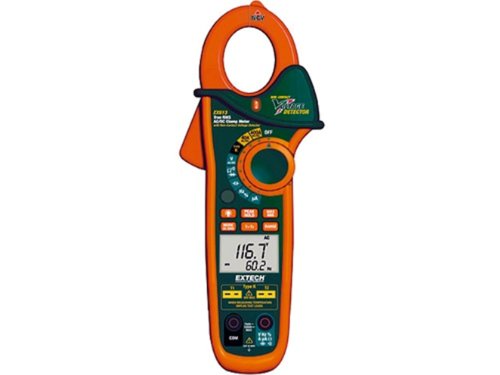 Image of Extech EX613 Clamp Meter 400A with Dual Type K Inputs and IR Thermometer