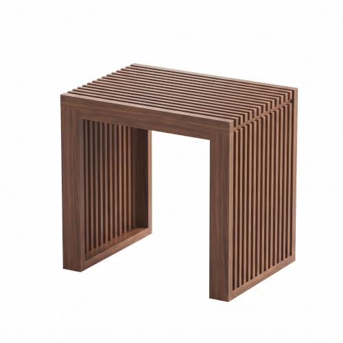Image of APRTAT Bamboo Dining Bench 17 Inch Indoor Wooden Shoe Benches for Entryway