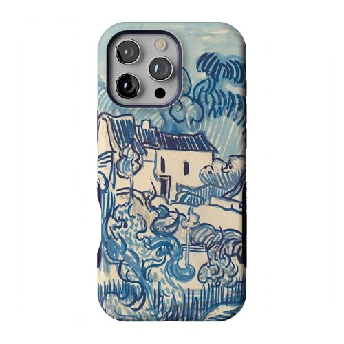 Casely iPhone 16 Pro Max Case | Van Gogh | Landscape with Houses | Bold Protective Design | Compatible with MagSafe