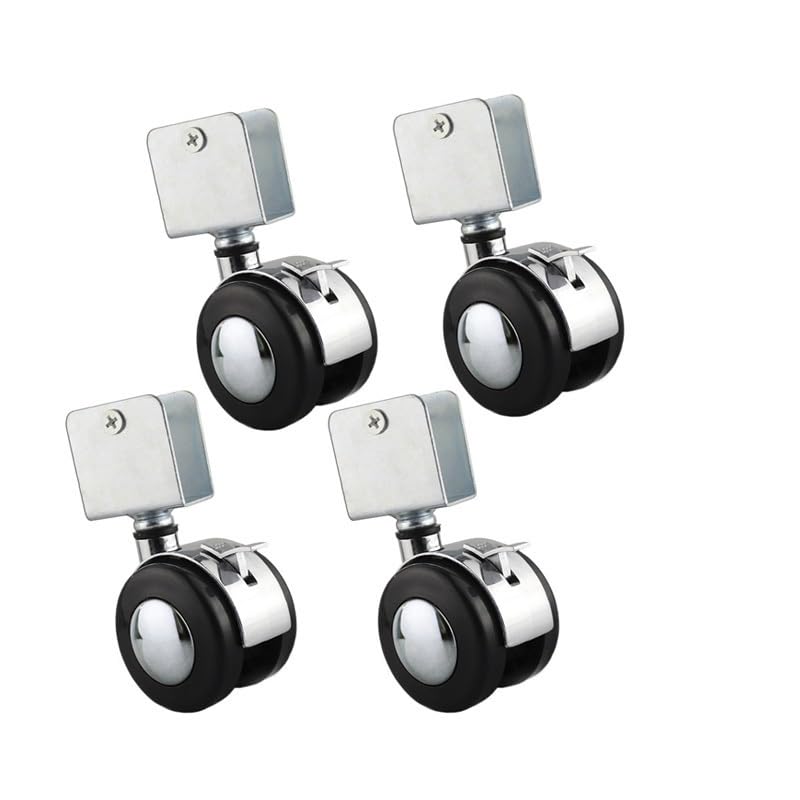 Roulettes de berceau anti-rayure 4 pièces roues pivotantes 25mm
