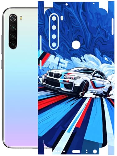 Image of AtOdds - Full Body Back Screen Guard Protector Film - Lamination Wrap Skin Sticker Compatible with REDMI Note 8 | Scratchproof Matte Finish (BWM)