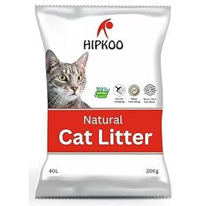 HIPKOO Sports Natural Clumping Cat Litter | 20 Kg Pet Litter Tray Refill