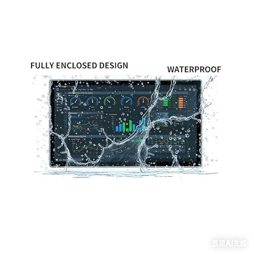 Image of Yeyoo 21.5 Inch Industrial Panel PC, Intel Core, Win 10 Pro, 8GB 128GB, IP65 Waterproof Front Panel, VESA Mount, All-in-One Touch Computer for Industrial Automation and Digital Signage (1255U /16+512)