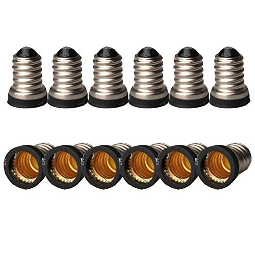 SmartDealsPro 12pcs/lot LED E14 to E12 E14-e12 Halogen CFL Bulb Lamp Light Converter Adapter Lamp Holder