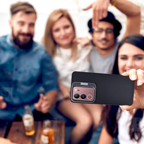 Image of A rtistque Silicone Back Cover Case for Vivo V29 / V29 Pro 5G with Camera Stand | Shockproof TPU | Stylish Protective Design | Slim Fit | Ultra Matte |Vivo V29 / V29 Pro 5G Back Cover - Black