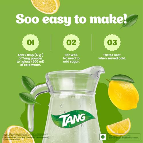 Image of Tang Lemon Instant Drink Mix, 500 g (Pack of 3)