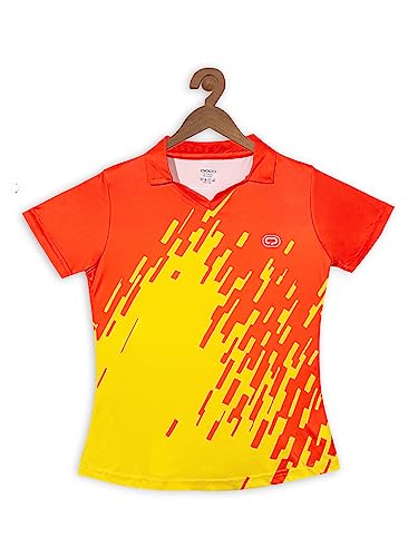 Image of Qiddo Sports Jersey for Girls, Kids Sportswear T-Shirts, Stylish Polo V Neck Half Sleeve Tees for Children