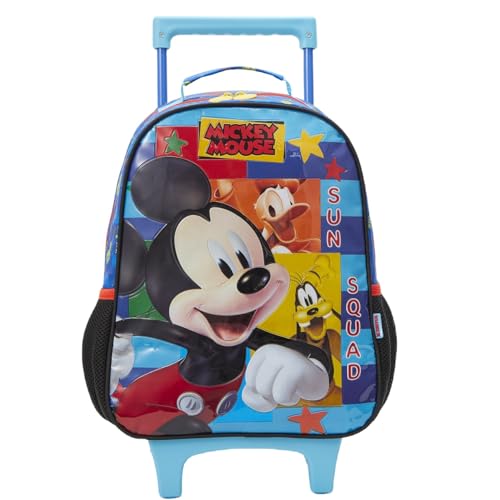 Kit Mochila Com Carrinho Lancheira E Estojo Mickey 13260