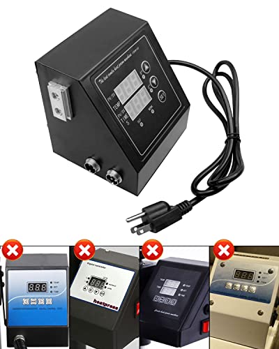Heat Press Machine Control Box, Double Hole Digital Box Led Controller For 12 X 15Inch K-Type Heat Press Machine, Heat Transfer Sublimation Print Machine For T-Shirts/Mug/Plate/Cap/Cup #TOP3