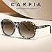 CARFIA Large Curved Acetate Polarized Sunglasses for Women UV Protection, Retro Fashion Ladies Shades Driving Safety Eyewear