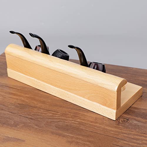 Soporte de madera para pipas artesanal con diseño de expositor clásico retro de lujo 5