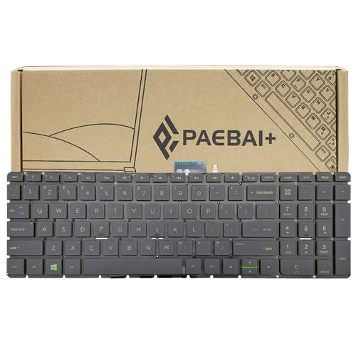 PAEBAI+ Replacement Laptop Keyboard Backlit Compatible with HP Pavilion 15-AU 15-BC 15-AW 15-AB 15-AK US Layout