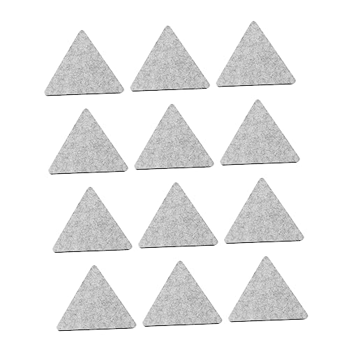 12pcs paneles acústicos de fieltro autoadhesivos grises para decoración de pared, diseño triangular para insonorización y fácil instalación miniatura 1
