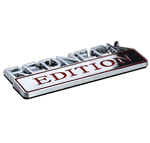 Image of EmbRoom 1Pcs 3.1 inch Redneck Edition Exterior Emblem CAR Truck Boat Decal Logo Replacement for F-150 F250 F350 Silverado RAM 1500 (Chrome /Red)
