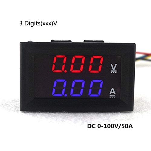 Buy Homely Mini Digital Voltmeter Ammeter DC 100V 10A 50A 100A Volt