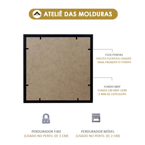 Moldura 50X70 cm Quadro Quebra Cabeça Grow 1000 Pcs Acetato