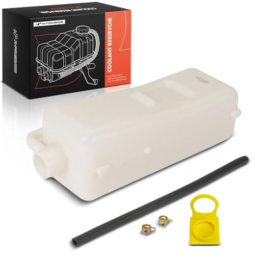 A-Premium Engine Coolant Overflow Recovery Expansion Tank [with Cap] Compatible with Jeep TJ 1997-2006, Wrangler 1997-2006, 2.4L 2.5L 4.0L - Front Side
