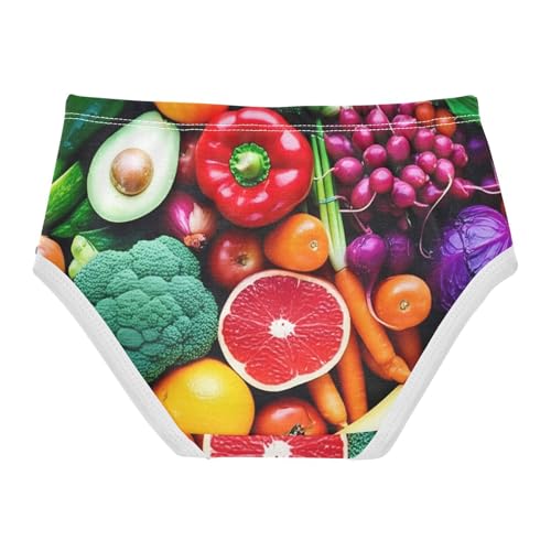 Cotton Toddler Girls Underwear Vibrant Colorful Fruits Cute Panties Girl Funny Kids Undies Briefs 2t2