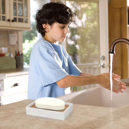 Luxspire LUX-FXZP-RESNSOAPDISH-0806F-WHT-FA Soap Dish Tray, Bathroom Soap Dish thumb #3