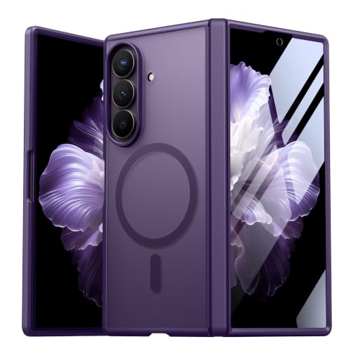 MOBOSI Magnetic for Z Fold 8 Ultra Case with Screen Protector, Purple