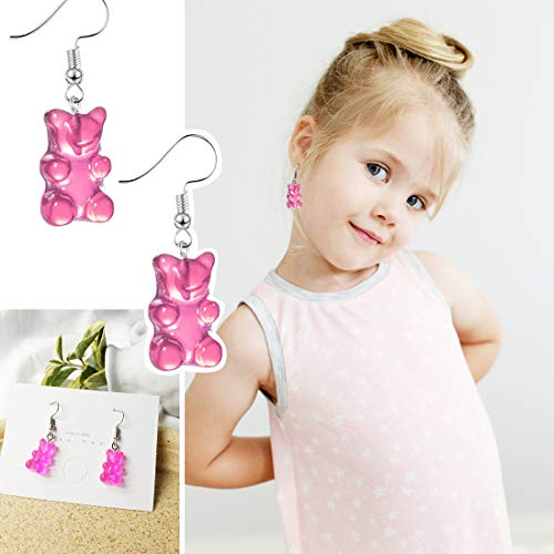 Eielo 16 Pairs Cute Funny Weird Earrings Boba Water Bottle Pearl Milk Tea Food Gummy Bear Fruit Mushroom Goldfish Earring Set Cute Funny Dangle Drop Earrings For Women #TOP1