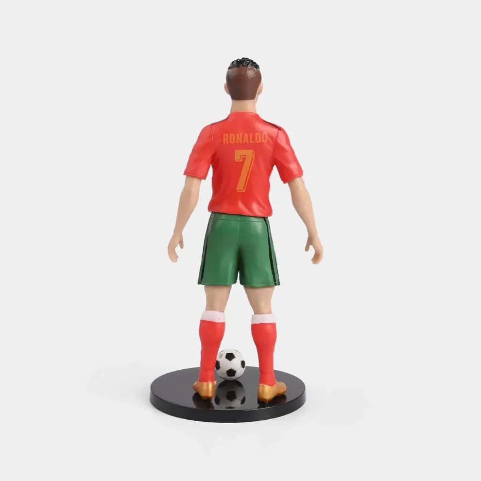 Image of Awestuffs Ronaldo Action Figure 20 cm PVC Collectible Football Figurine with Ball & Display Stand | Soccer Legend Statue | Premium Desk Decor Showpiece for Fans, Kids, Gifts & Sports Collectors