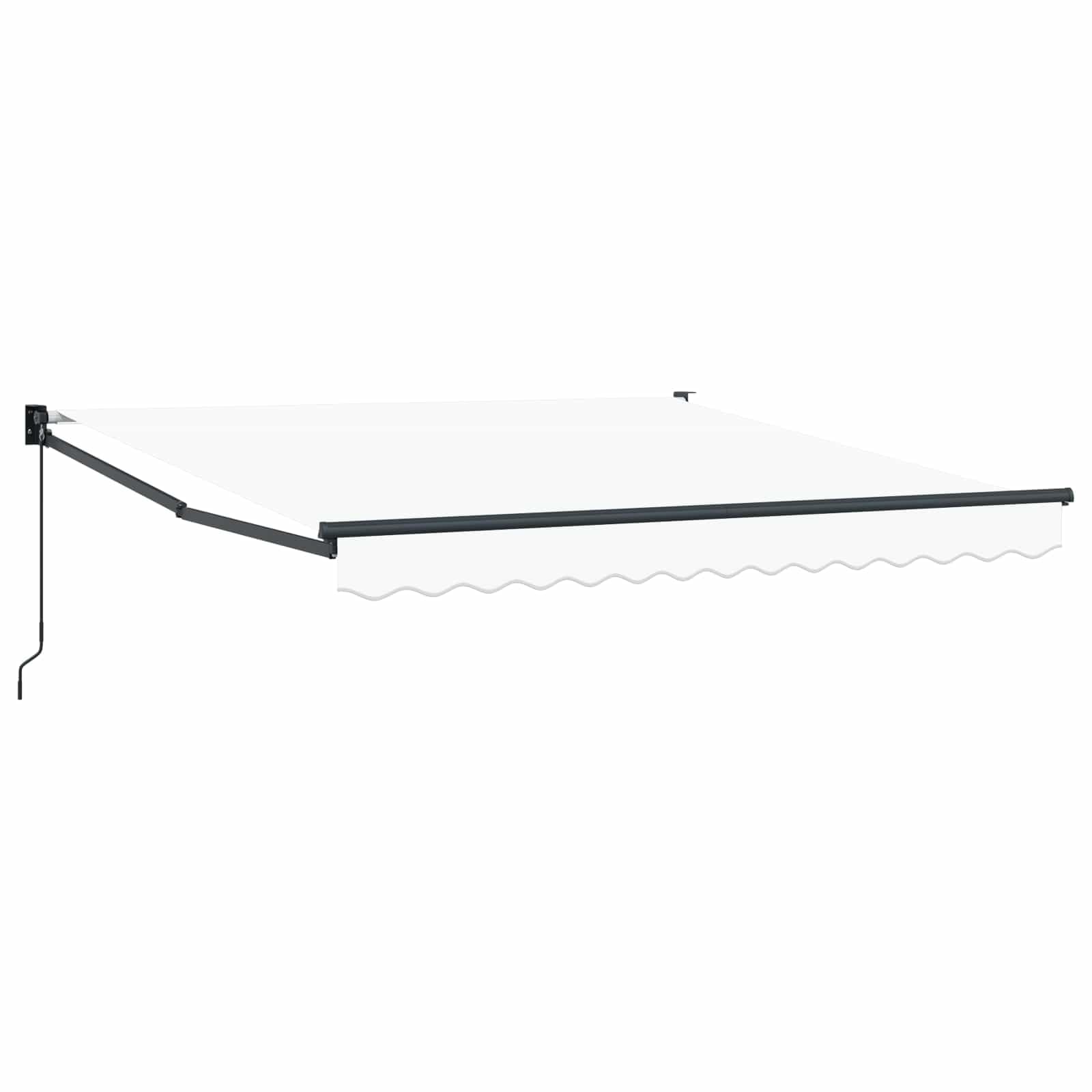 Auvent blanc 300x250 cm rétractable avec bras articulés pour terrasse et grand balcon