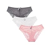 🌴【Eigenschaften】-- Der elegante Slip glänzt mit Allover-Spitze und Wellenkanten an Beinausschnitt mit neuen, grafischen, floralen Spitzendetails an der Hüfte und einer modernen Form kombiniert.