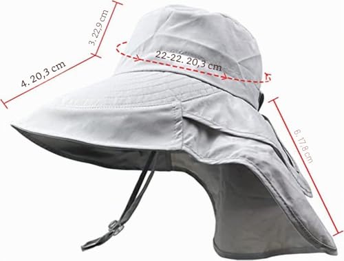 MAKFORT Chapeau de Soleil extérieur avec 50 + Protection UPF Large Bord de Chapeau avec Rabat de Cou pour Les Femmes – vue 4