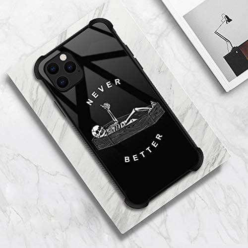 Iphone 11 Pro Case, Never Better Skeleton Iphone 11 Pro Cases, Tempered Glass Back+Soft Silicone Tpu Shock Protective Case For Apple Iphone 11 Pro #TOP5