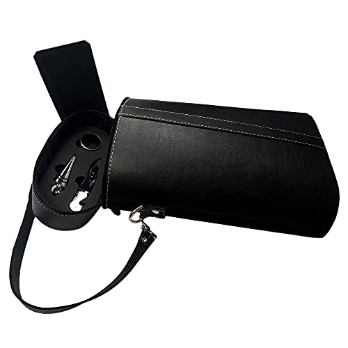 Maleta Boccati em Courino para 2 Garrafas e 3 Acessórios