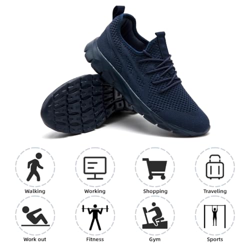 Image of DLWKIPV Mens Running Shoes Sneakers Non Slip Slip On Tennis Lightweight Athletic Cushioned Comfort for Walking Gym Fitness & Daily Training Leisure Sports