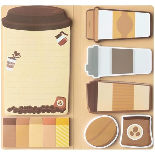 Coffee Cup Sticky Notes Set for Coffee Lovers