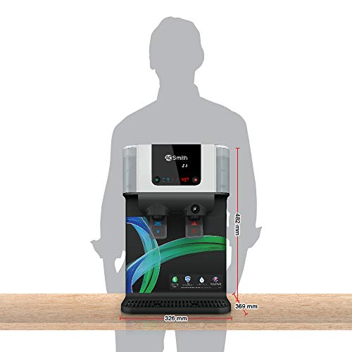 Image of AO Smith HSE-VAS-X-015 Storage 15 Litre Vertical Water Heater (Geyser) White 5 Star & AO Smith Z8 Green RO 10 Litre Wall Mountable, Table Top RO+SCMT Black 10Litre Water Purifier