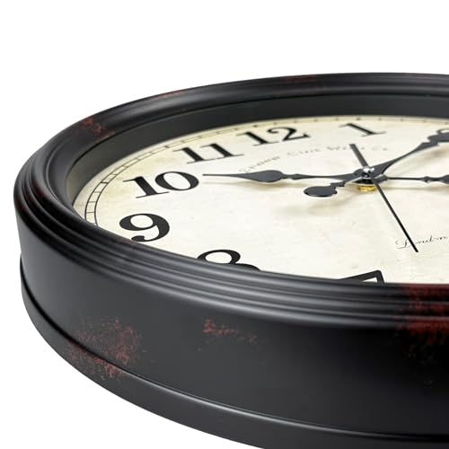 Horloge vintage à quartz de qualité supérieure grande pendule classique chic