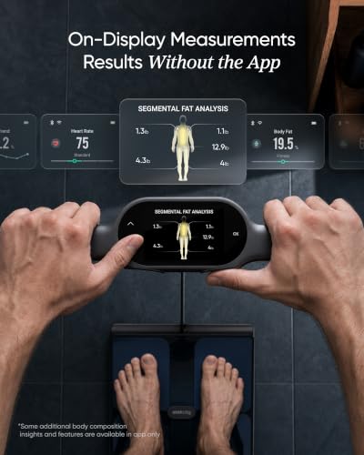 Image of Etekcity WiFi 8-Electrode Smart Scale for Body Weight and Fat | Body Composition Scale with Color Handle Display, 50+ Metrics, 5-Segment Analysis, WiFi Auto Sync and USB-C Charging