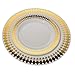 10.25in. Gold Brilliance Design Premium Plastic Wedding Plates (40 Pack) China-Like
