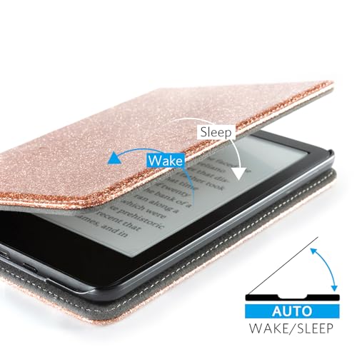 Image of CoBak Case for 6 inch E-Reader Cases (2024 & 2022, 11th Gen) - PU Leather Smart Cover with Auto Sleep /Wake & Hand Strap, Premium Protective Case for E-Reader Case